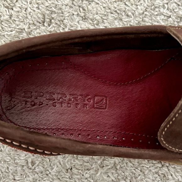 Sperry Top-Sider Men’s Seaside Venetian Slip-on Leather Boat Shoes 8M Brown/Red - Picture 7 of 8